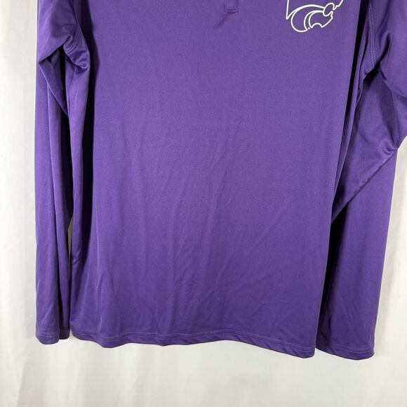 K State ALO Jacket Men's XL Purple 1/4 Zip Long Sleeve Turtleneck Pullover - Picture 3 of 11